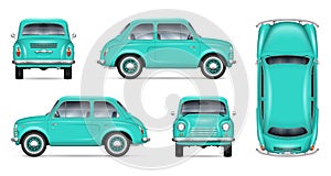 Little car vector mock-up