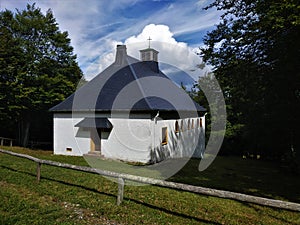 Little chapel on the Le Markstein mountain