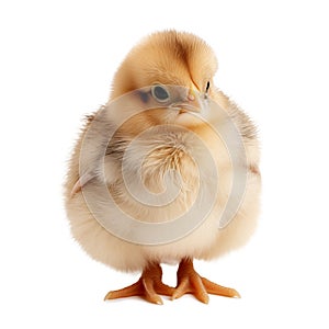 Little chick isolated on white background