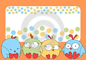 Little chicks greeting card