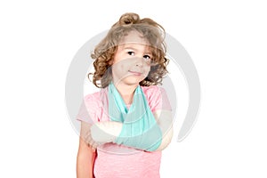 Little child with broken hand