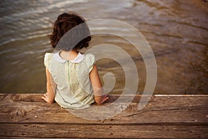 Little child on pier