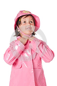 Little child with raincoat