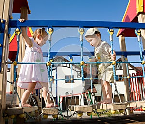 Little children on playground