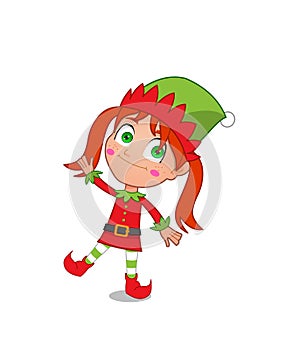 Little Christmas elf kid