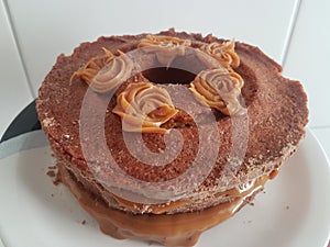 Little Churro cake with dulce de leche made in house