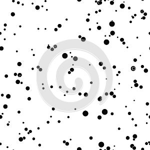 Little circles. Chaotic polka dot background. Abstract round seamless pattern.