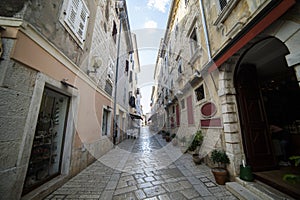A little cobbles street in a Mediterranean country