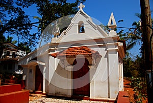 A little colonial style church in Candolim