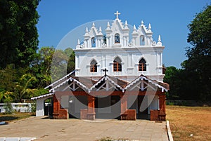 A little colonial style church in Candolim