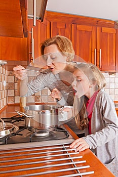 Little cook and her mom