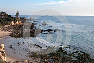 Little Corona Beach in Newport Beach California at low tide