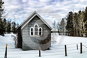 Little cowboy church,Cowboy Trail,Alberta,Canada