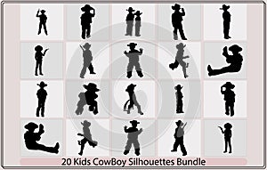 little cowboy riding a horse simple modern logo,a silhouette little boy cowboy on nature,