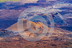 Little crater of the Piton de la fournaise on Reunion island