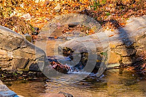 Little creek in Stone Mountain Park, USA