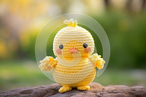 A little crocheted chick, cute toy