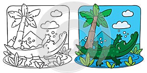 Little crocodile coloring book