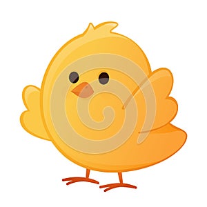 Little cute cartoon easter chick