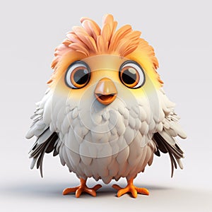 Little Cute Finch - High-quality 3d Model In Unreal Engine Style