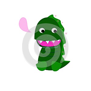 Little Cute KIDS Green Dino Character