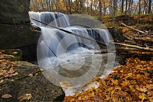 Little Davis Falls in Ontario, Canada in autumn