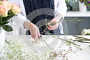 Little details are very important for the art of composing boquets