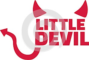 Little devil with horns and tail
