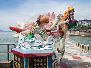 Little Dragon Statue in Guan Yin Temple.