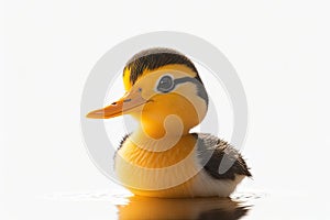 little Duck isolated on white background. ai generative