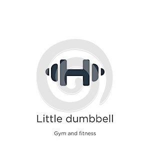 Little dumbbell icon vector. Trendy flat little dumbbell icon from gym and fitness collection isolated on white background. Vector