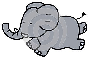 Little elephant cartoon