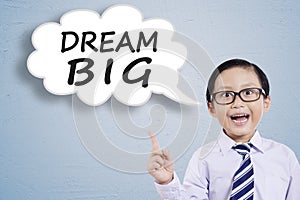 Little entrepreneur and Dream Big text