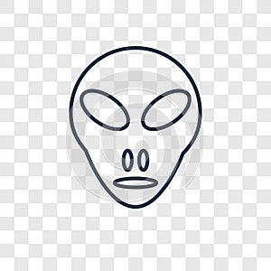 Little Extraterrestial concept vector linear icon isolated on tr