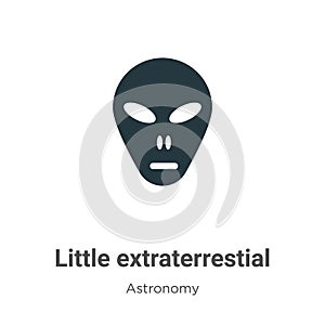 Little extraterrestial vector icon on white background. Flat vector little extraterrestial icon symbol sign from modern astronomy