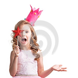 Little fairy with magic wand