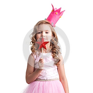 Little fairy with magic wand