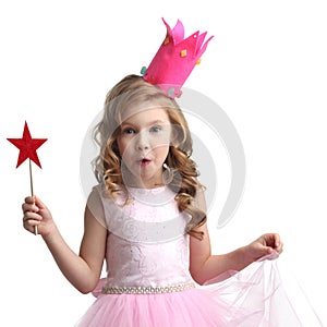 Little fairy with magic wand