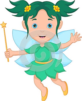 Little fairy pose standing cartoon