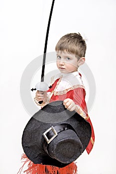 Little fighting musketeer.