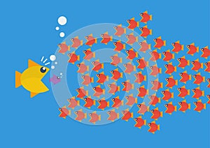 Little fish eat big fish