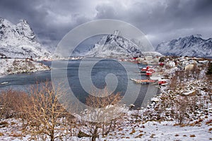 Little Fishing Village Hamnoy and Sakrisoy on Lofoten Islands