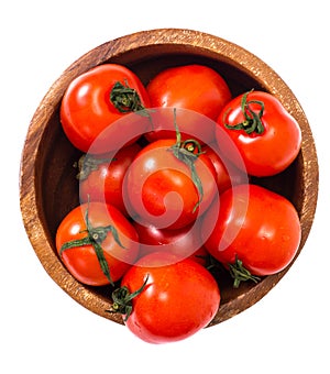 Little fresh tomatoes in a bowl