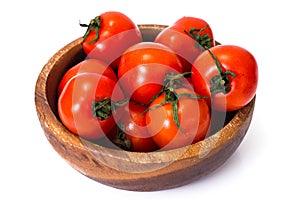 Little fresh tomatoes in a bowl