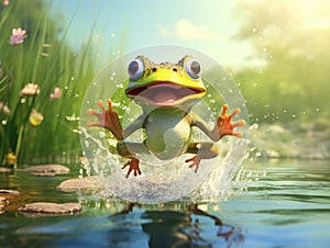 Little frog in nature photo