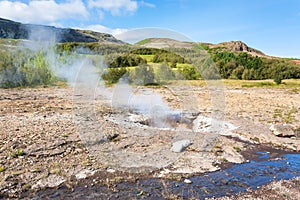 Little Geyser in Haukadalur hot spring area