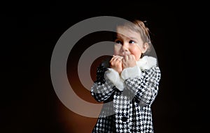 Little girl is afraid