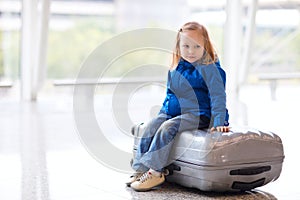 Little girl at airport