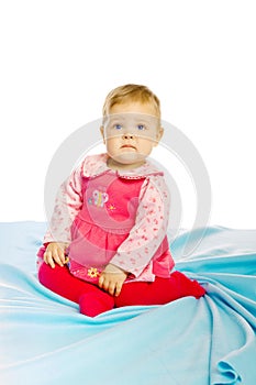 Little girl baby in a dress