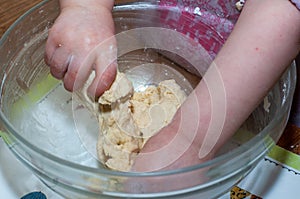 Little girl baking